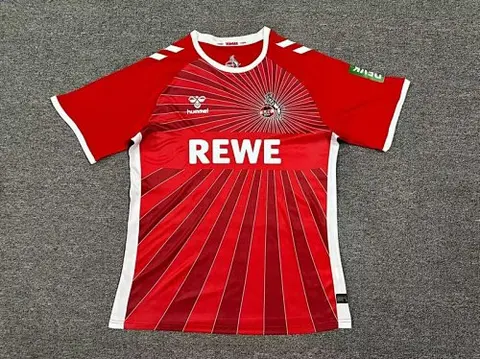 24-25 Köln away red soccer jersey