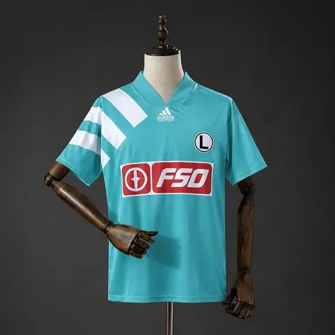 1994/95 Legia Warsaw Turquoise Home Retro Soccer Jersey S-XXL