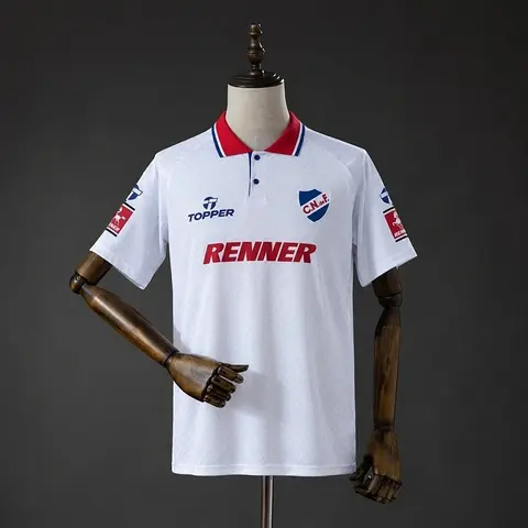 1994 Club Nacional de Football White Home Retro Soccer Jersey S-2XL