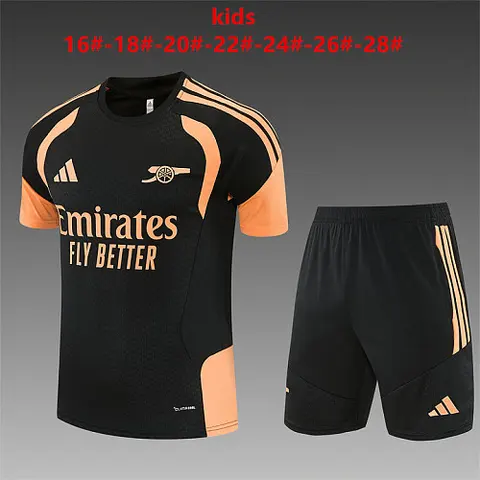 2026/27 Arsenal Black Training Kids Kit Size 16-28