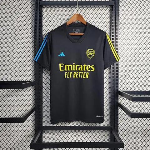 23-24 ASN Black with yellow and sky blue Training Shirt