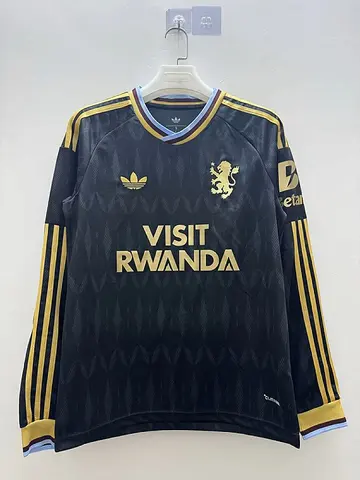 2026/27 Aston Villa Black Away Long Sleeve Soccer Jersey S-2XL