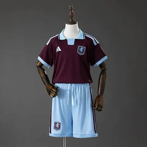 2026/27 Aston Villa Home Kids Kit Soccer Jersey 16-28