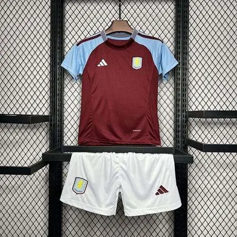 24-25 Aston Villa home kid kit