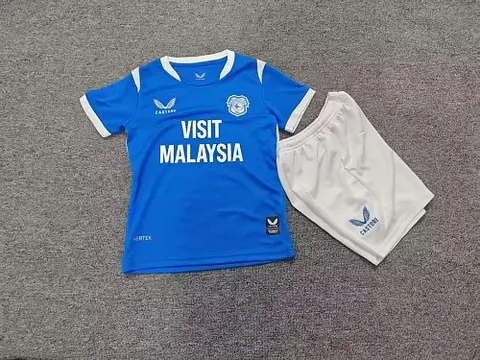 2026/27 Cardiff City Home Kids Kit Soccer Jersey Size 16-28