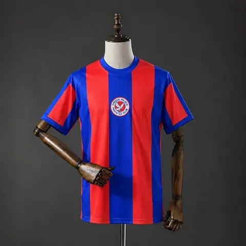1973/75 Crystal Palace Red Blue Home Retro Soccer Jersey S-2XL