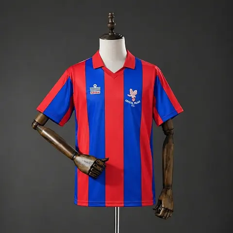 1987/88 Crystal Palace Red Blue Home Retro Soccer Jersey S-2XL