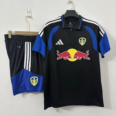 2026/27 Leeds United Black POLO Suit S-2XL