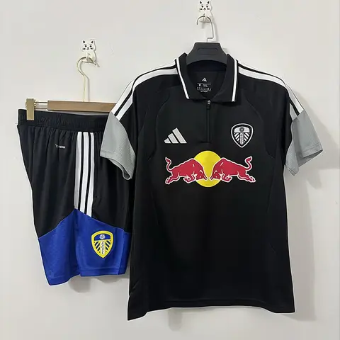 2026/27 Leeds United Black and Gray POLO Suit S-2XL