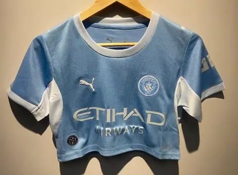 2026/27 Manchester City Home Women's Crop Top Soccer Jersey S-2XL