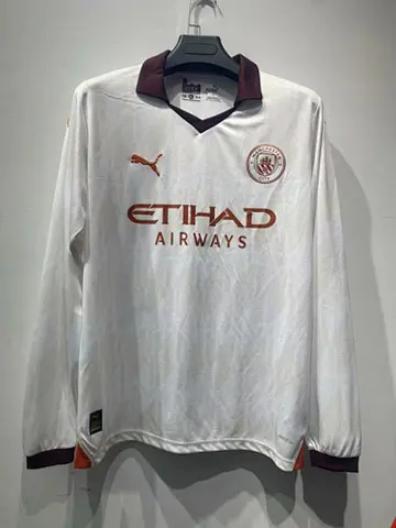 23-24 MCI away white long sleeve jerseey