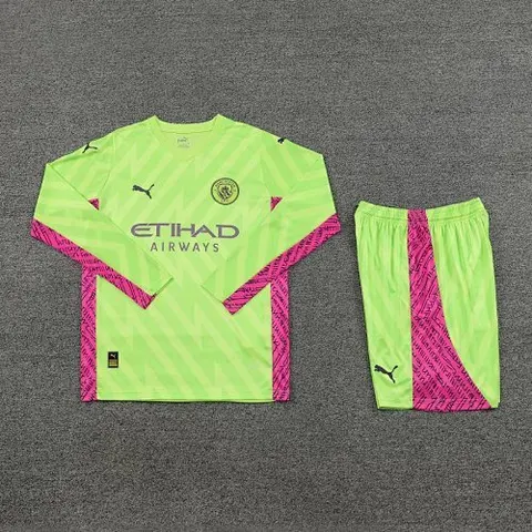 23-24 MCI yellow goalkeeper long sleeve jersey