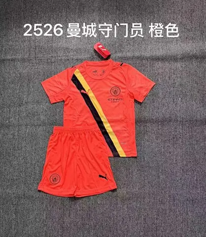 25-26 MCI orange goalkeeper kid kit