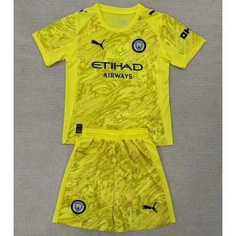 25-26 MCI yellow goalkeeper kid kit