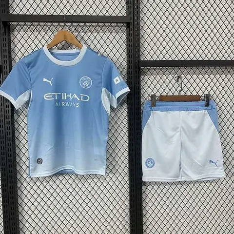 Kids Kit Manchester city 2026/27 Home Soccer Jersey size 16-28