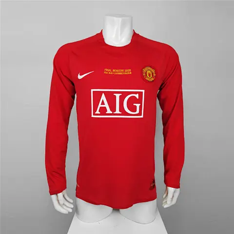 07-08 MNU Champions League version home long sleeve
