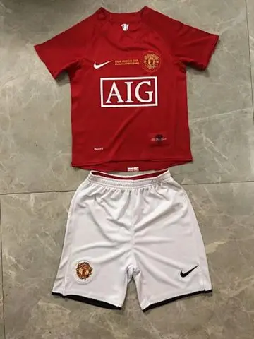 07-08 MNU home UCL final home kid kits