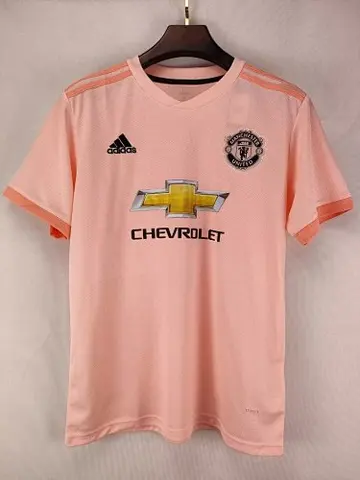 Maillot de football 18-19 MNU rose — Extérieur · Rétro