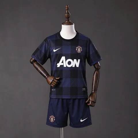 2013/14 Manchester United Away Retro Kids Kit Soccer Jersey 16-28