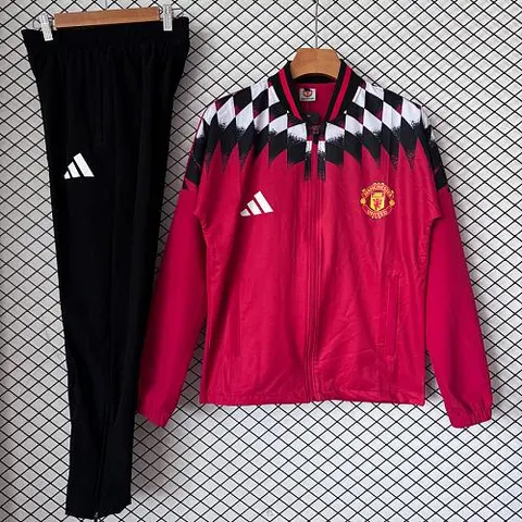 2026/27 Manchester United Retro Model Red Windbreaker Suit S-2XL