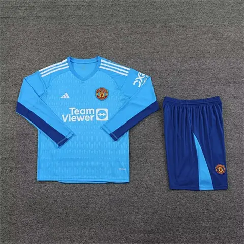 23-24 MNU blue long sleeve goalkeeper kit