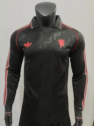 24-25 MNU Black Retro Model Long sleeve Player version jersey