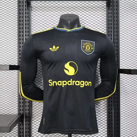 25-26 MNU third Away black long sleeve player version jersey