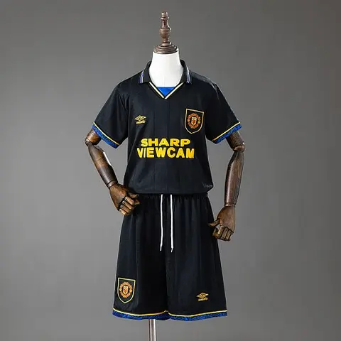 M-U 93/94 Away Retro Kids Kit Jersey Size 16-28