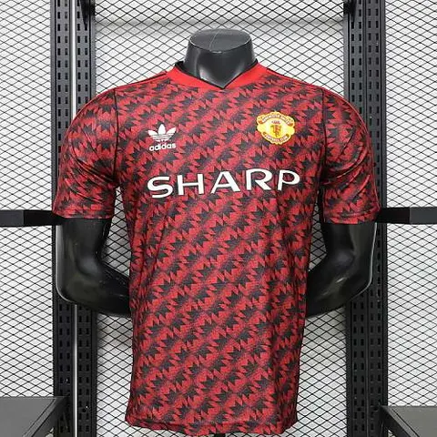 Manchester United 2025/26 Red Retro Version Player Version Jersey S-2XL