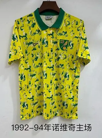 92-94 Norwich City home retro jersey