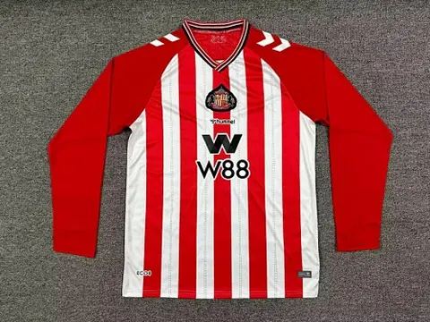 25-26 Sunderland home long sleeves soccer jersey