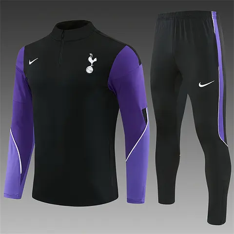 2026/27 Tottenham Black Half Zip Training Suit S-2XL