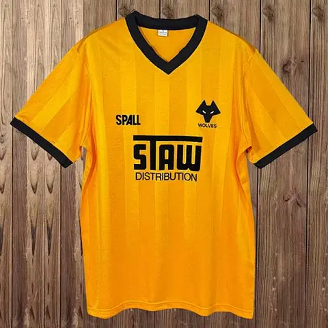 Retro Wolverhampton Wanderers 1986/88 home soccer jersey size S-2XL