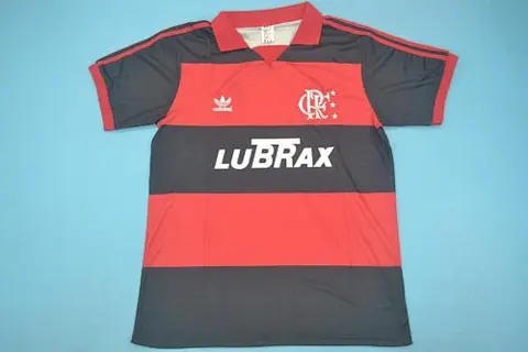 Retro Flamengo home red and black 1988