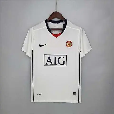 Retro MNU away white League Edition 08_09