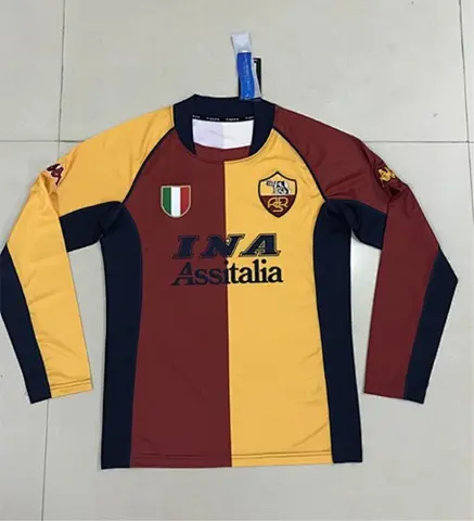 Retro Ro_ma home red long sleeve 00