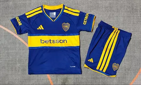 2026/27 Boca Juniors Home Kids Kit Soccer Jersey Size 16-28