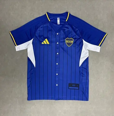 25-26 Boca blue baseball jersey