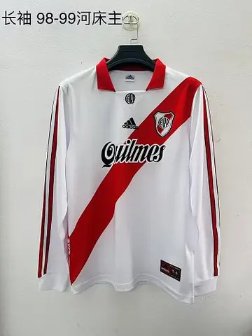 1998/99 River Plate Home Retro Long Sleeve Soccer Jersey S-2XL