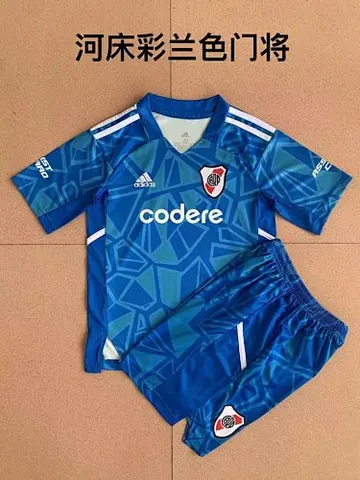 22-23 River Plate blue goalkeeper kids kit