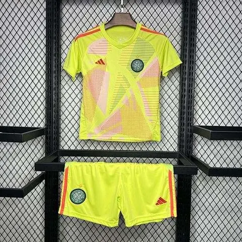 24-25 Celtic yellow goalkeeper kid kit