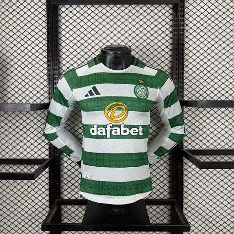 25-26 Celtic home long sleeve player version jersey