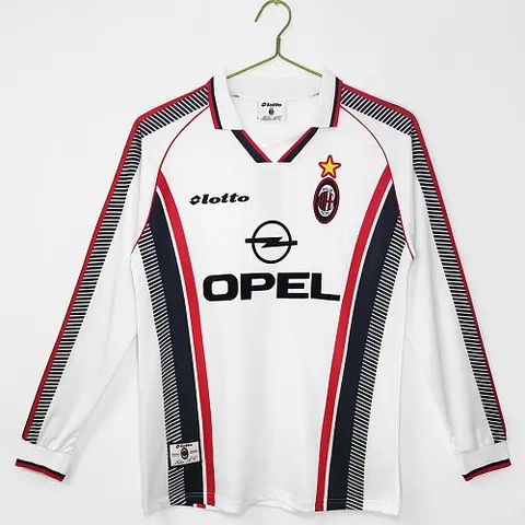 1997/98 AC Milan Away Retro Long Sleeve Soccer Jersey S-XXL