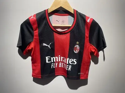 2026/27 AC Milan Home Women's Crop Top Soccer Jersey S-2XL