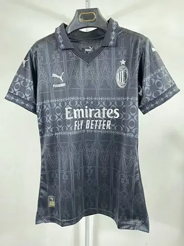 Maillot de football femme 24-25 ACM Pleasure co-branded noir édition