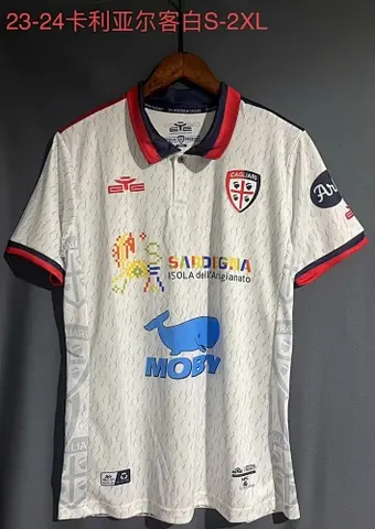 23-24 cagliari away white jersey size S -2XL