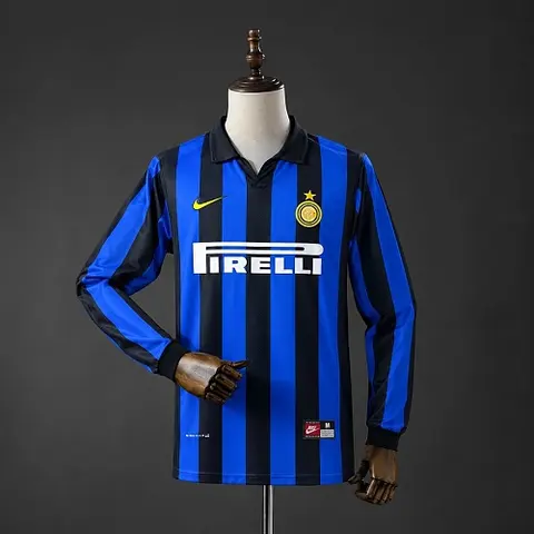 1998/99 Inter Milan Home Retro Long Sleeve Soccer Jersey S-XXL