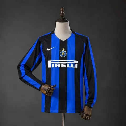 2004/05 Inter Milan Home Retro Long Sleeve Soccer Jersey S-XXL