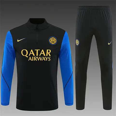 2026/27 Inter Milan Black Half-Zip Training Suit S-2XL