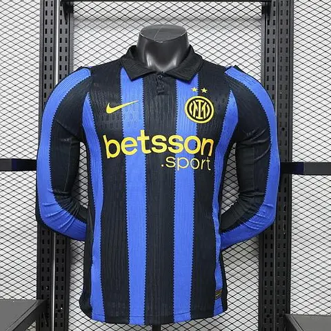 26-27 Players Inter Milan Home Long Sleeve Kit S-3XL Cheap Football Jersey Wholesale Yupoo